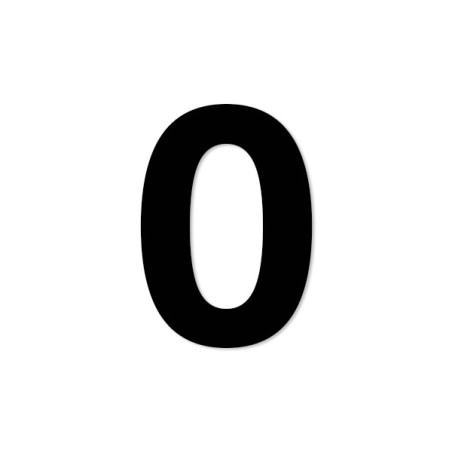 Chiffre découpé laser : 0