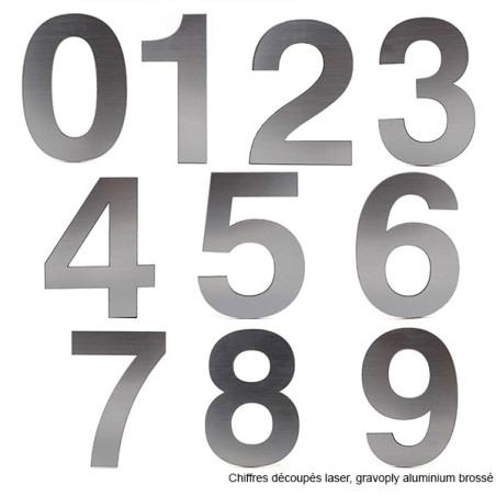 Chiffre découpé laser : 0
