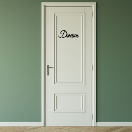 Mot découpé au laser : DIRECTION