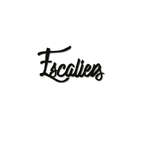 Mot découpé au laser : ESCALIERS