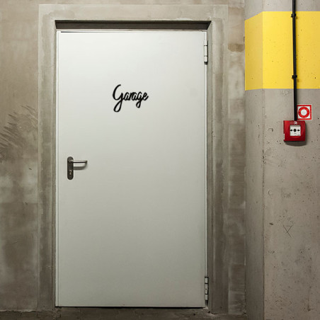 Mot découpé au laser : GARAGE