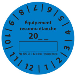 Pastille  Contrôle d'étanchéité  à compléter