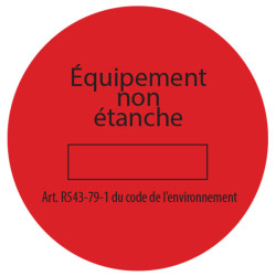 Pastille  Contrôle de non étanchéité