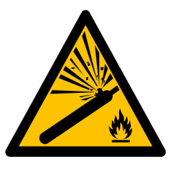 Pictogramme danger bouteille préssurisée