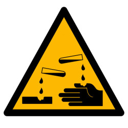 Pictogramme danger produit corrosif