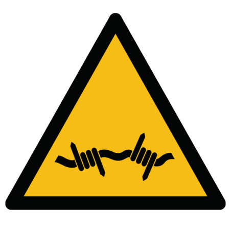 Pictogramme danger  Barbelés