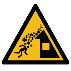 Pictogramme danger  Chute de neige du toit