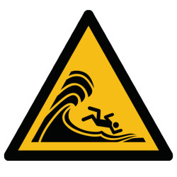 Pictogramme danger  Grande vague déferlante