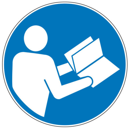 Pictogramme obligation  Consulter la notice