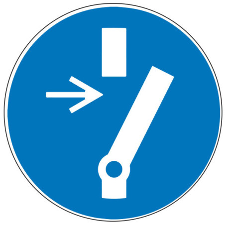 Pictogramme obligation  Débrancher avant d'effectuer une maintenance ou une réparation