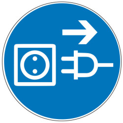 Pictogramme obligation  Débrancher la prise d'alimentation