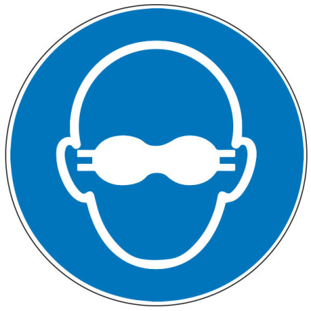 Pictogramme obligation  Lunettes de protection opaques