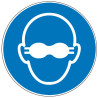 Pictogramme obligation  Lunettes de protection opaques