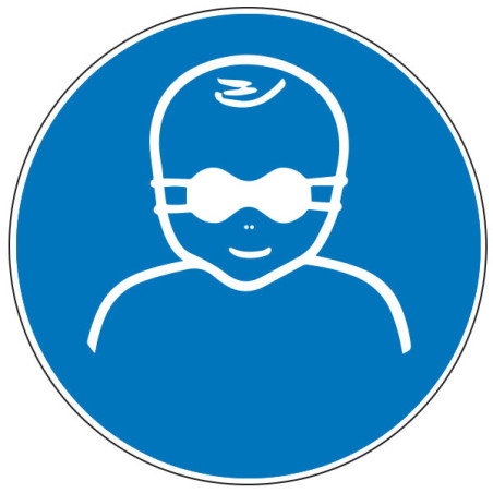 Pictogramme obligation  Lunettes de protection opaques pour enfant