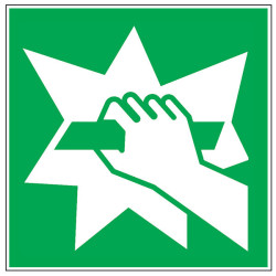 Pictogramme de secours  Casser pour obtenir l'accès