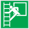 Pictogramme de secours  Fenêtre de secours avec échelle