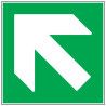 Pictogramme de secours  Flèche verte vers le haut gauche