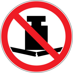 Pictogramme d'interdiction  Interdiction de charges lourdes