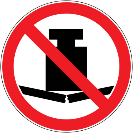 Pictogramme d'interdiction  Interdiction de charges lourdes