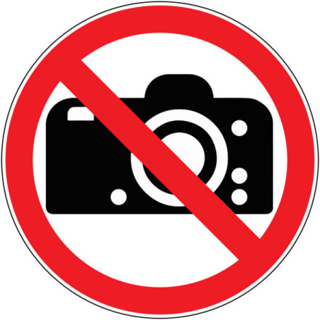 Pictogramme d'interdiction  Interdiction de photographier