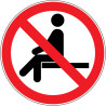 Pictogramme d'interdiction  Interdiction de s'asseoir
