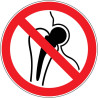 Pictogramme d'interdiction  Interdit aux porteurs d'implants métalliques