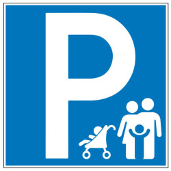 Pictogramme d'information  Parking réservé aux familles