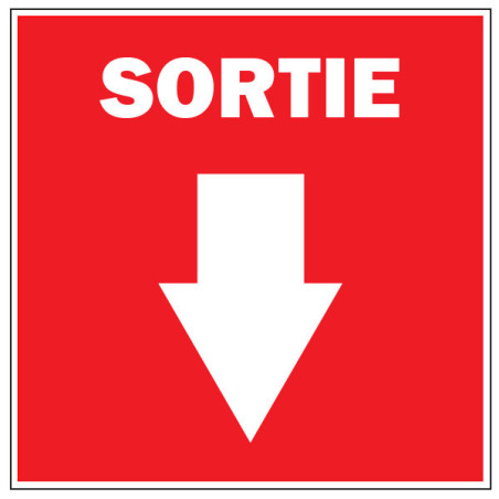 Pictogramme d'incendie  Sortie incendie