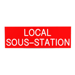 Plaque de porte  LOCAL SOUS-STATION