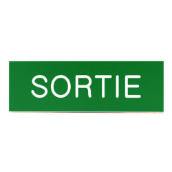 Plaque de porte  SORTIE