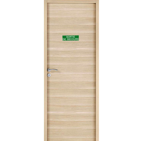 Plaque de porte  SORTIE DE SECOURS  Etiquette gravoply