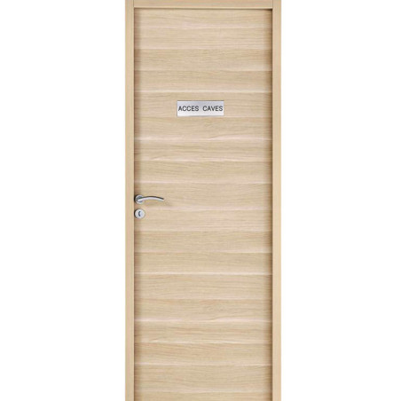 Plaque de porte  ACCES CAVES  Etiquette gravoply