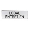 Plaque de porte  LOCAL ENTRETIEN  Etiquette gravoply