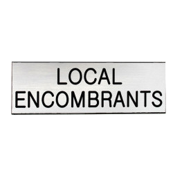 Plaque de porte  LOCAL ENCOMBRANTS