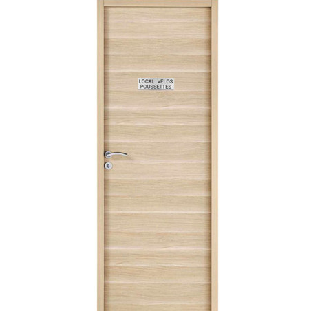 Plaque de porte  LOCAL VÉLOS POUSSETTES  Etiquette gravoply