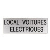 Plaque de porte LOCAL VOITURE ELECTRIQUE Etiquette gravoply