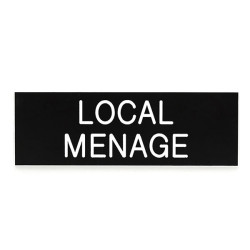 Plaque de porte LOCAL MENAGE