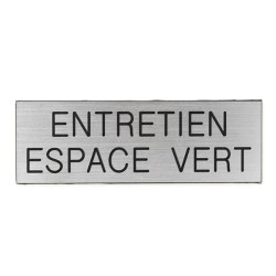 Plaque de porte ENTRETIENT ESPACE VERT