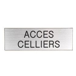 Plaque de porte ACCES CELLIERS