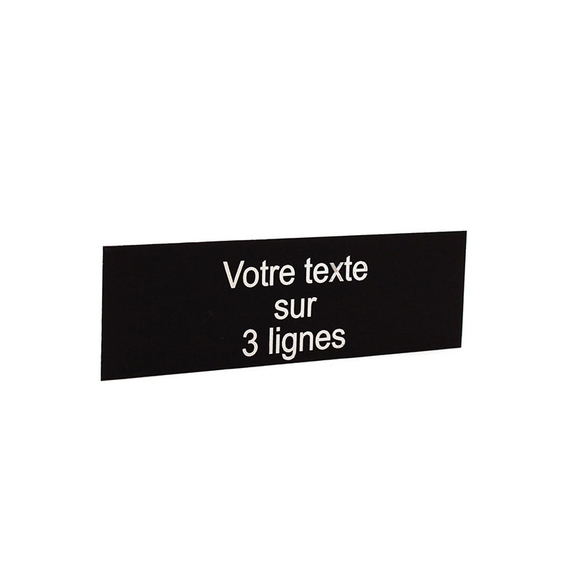 Étiquette gravure laser aluminium anodisé 3 lignes — free download