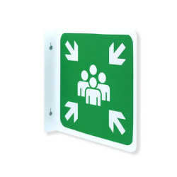 Drapeau mural de signalisation simple