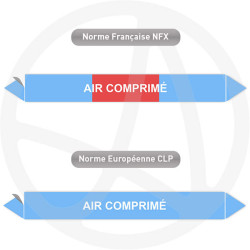 Repérage de tuyauterie NFX ou CLP Air comprimé