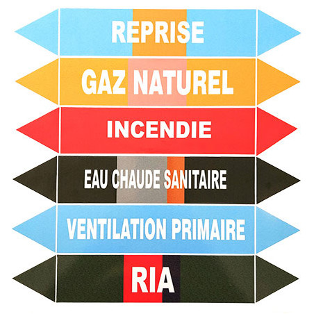 reperage de tuyauterie NF X 08 310