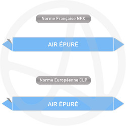 Repérage de tuyauterie NFX ou CLP Air épuré