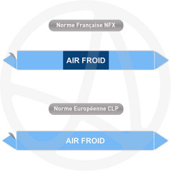 Repérage de tuyauterie NFX ou CLP Air froid