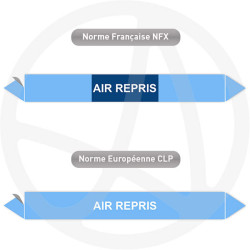 Repérage de tuyauterie NFX ou CLP Air repris
