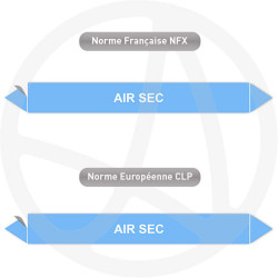 Repérage de tuyauterie NFX ou CLP Air sec