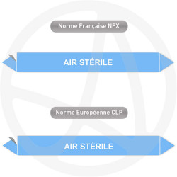Repérage de tuyauterie NFX ou CLP Air stérile