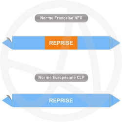 Repérage de tuyauterie NFX ou CLP Reprise