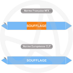 Repérage de tuyauterie NFX ou CLP Soufflage